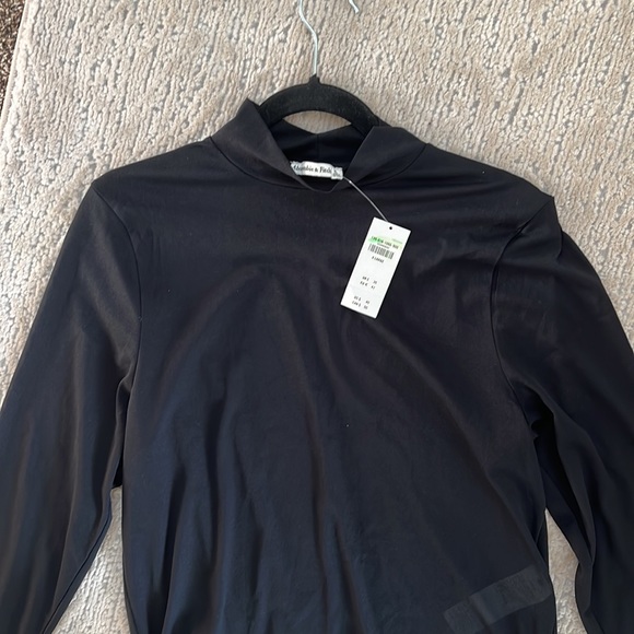 Abercrombie Black Mesh mock neck shirt - Picture 3 of 3